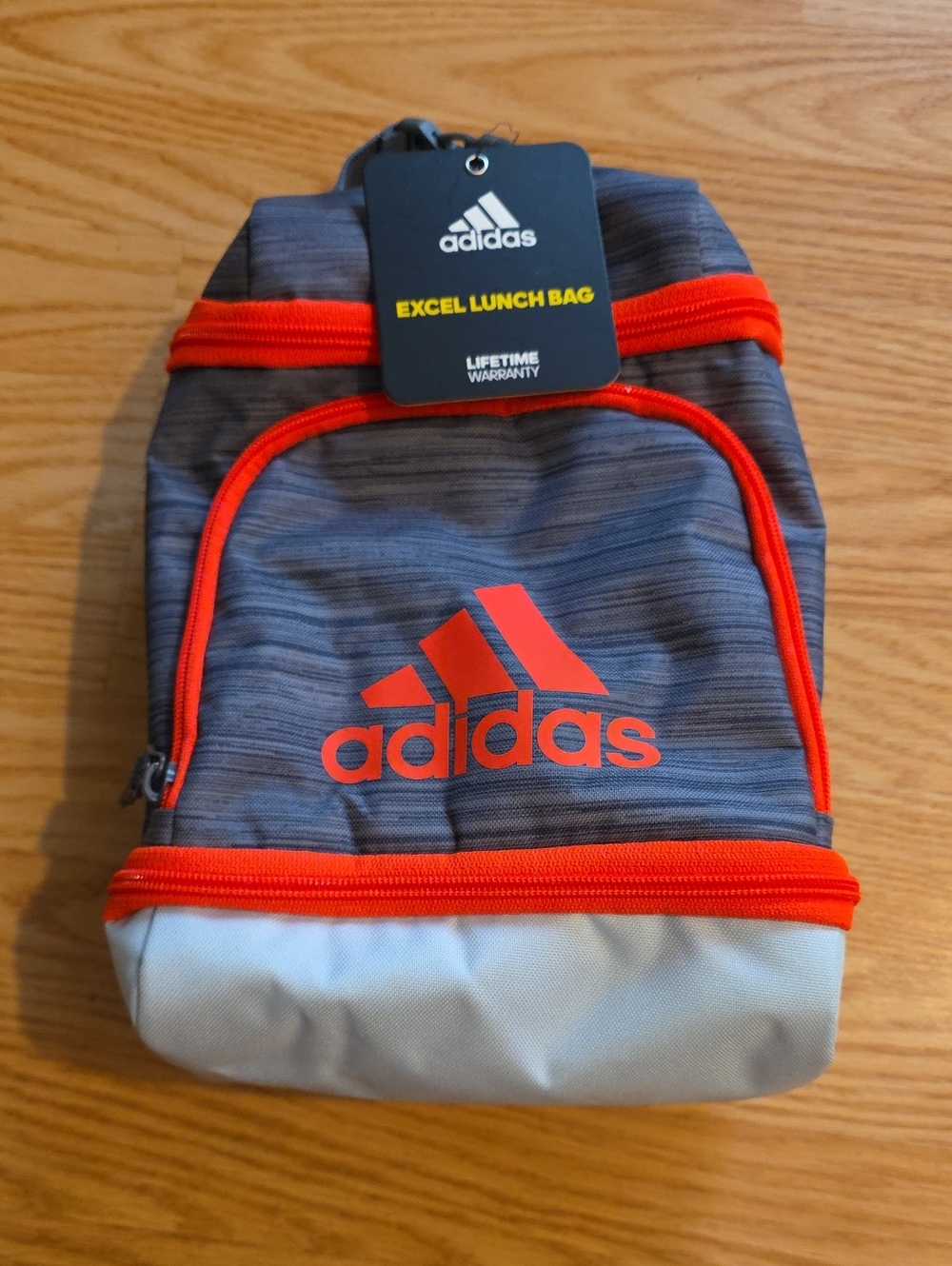 adidas Gray and Pink Excel Lunch Bag